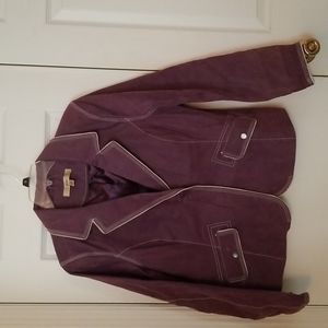 Ladies Suede Leather Blazer